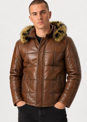 Men's Antique Brown Leather Jacket 750